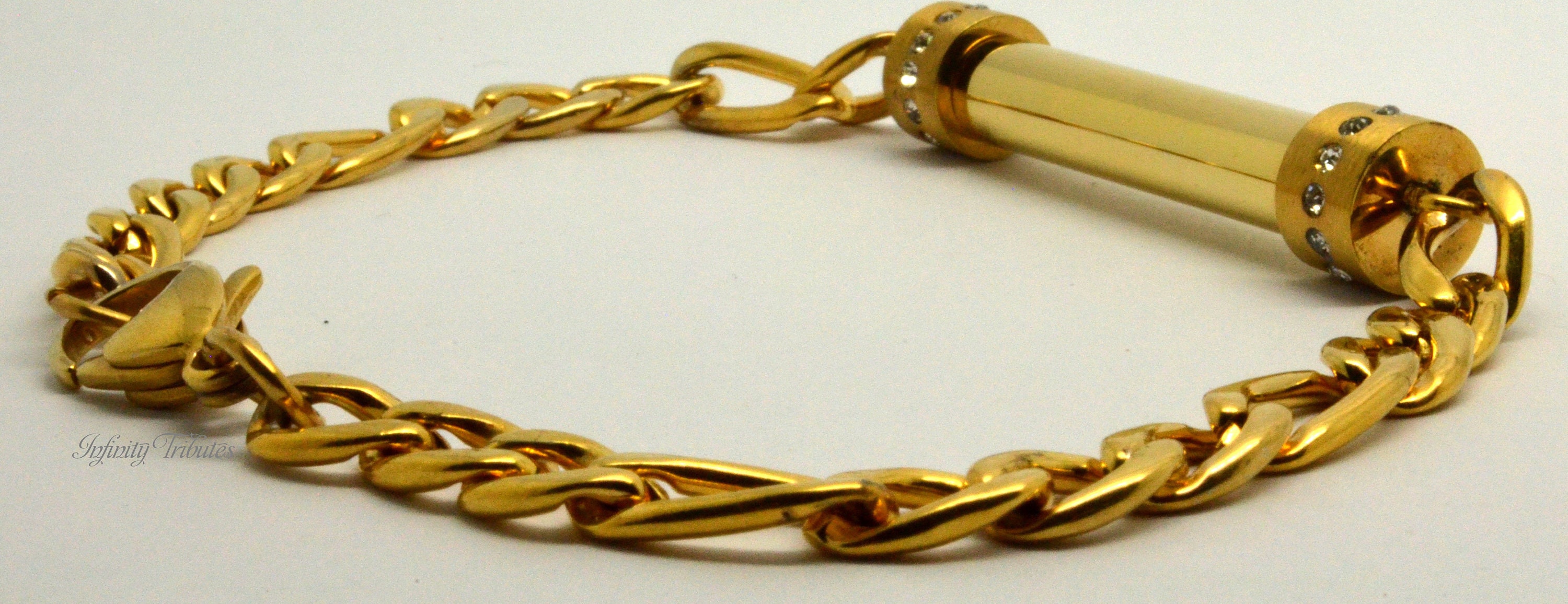 Cremation Urn Bracelet 24k Gold Plated Cylinder Keepsake Etsy
