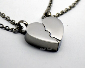 Collana Portaceneri A Forma Di Cuore Con Ali D'angelo, In Acciaio Inox 316L, Per Ricordi Di Persone E Animali