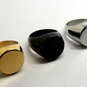 Dikke crematie-urnvingerring - zilver zwart 24-karaats vergulde aandenkenringen op maat gegraveerd