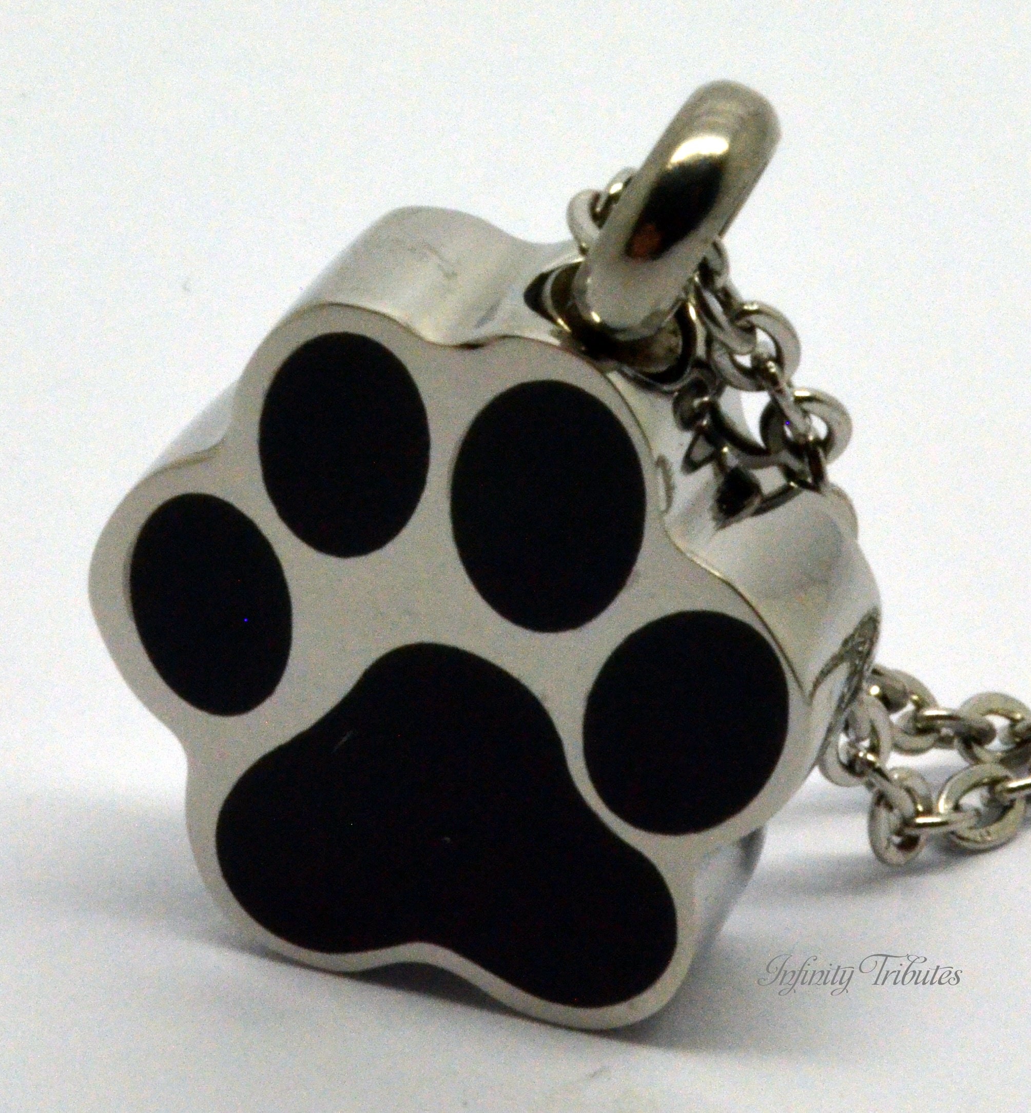 Cremation Urn Pendant Keepsake Charm Necklace Pawprint Cat Etsy