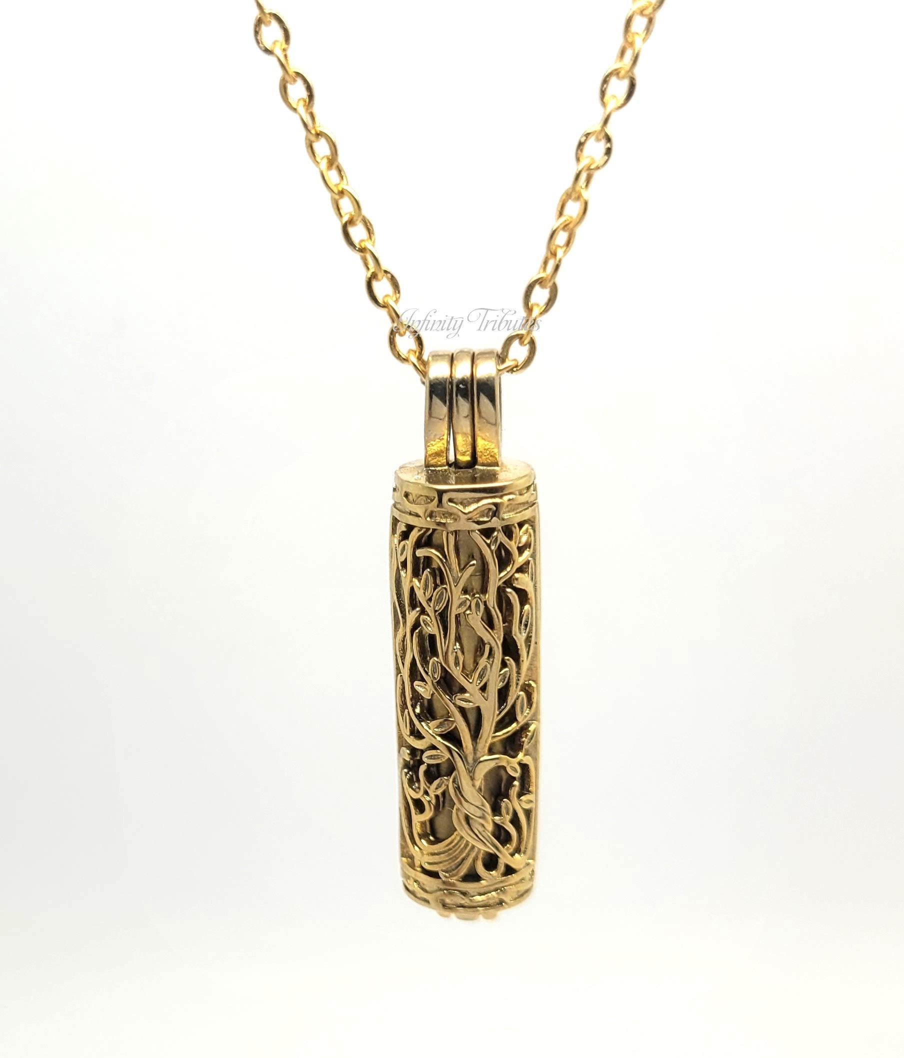 Porte-clés Urne Funéraire En Acier Inoxydable - Pendentif Cylindrique Pour Cendres, Cheveux, Souvenirs - Message "Forever In My Heart" - 9