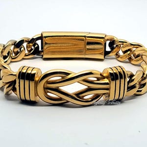 Infinity Curb Urnenarmband zur Aufbewahrung von Asche, Haar und Fell, Gravur, individuelle Trauerandenken, 24 Karat vergoldet