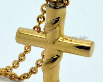 Spiral Cross Cremation Urn Pendant 24k Gold Plated Keepsake Charm Necklace Ashes Fur Sand Memorial Jewellery Wrapped Engraved Personalised