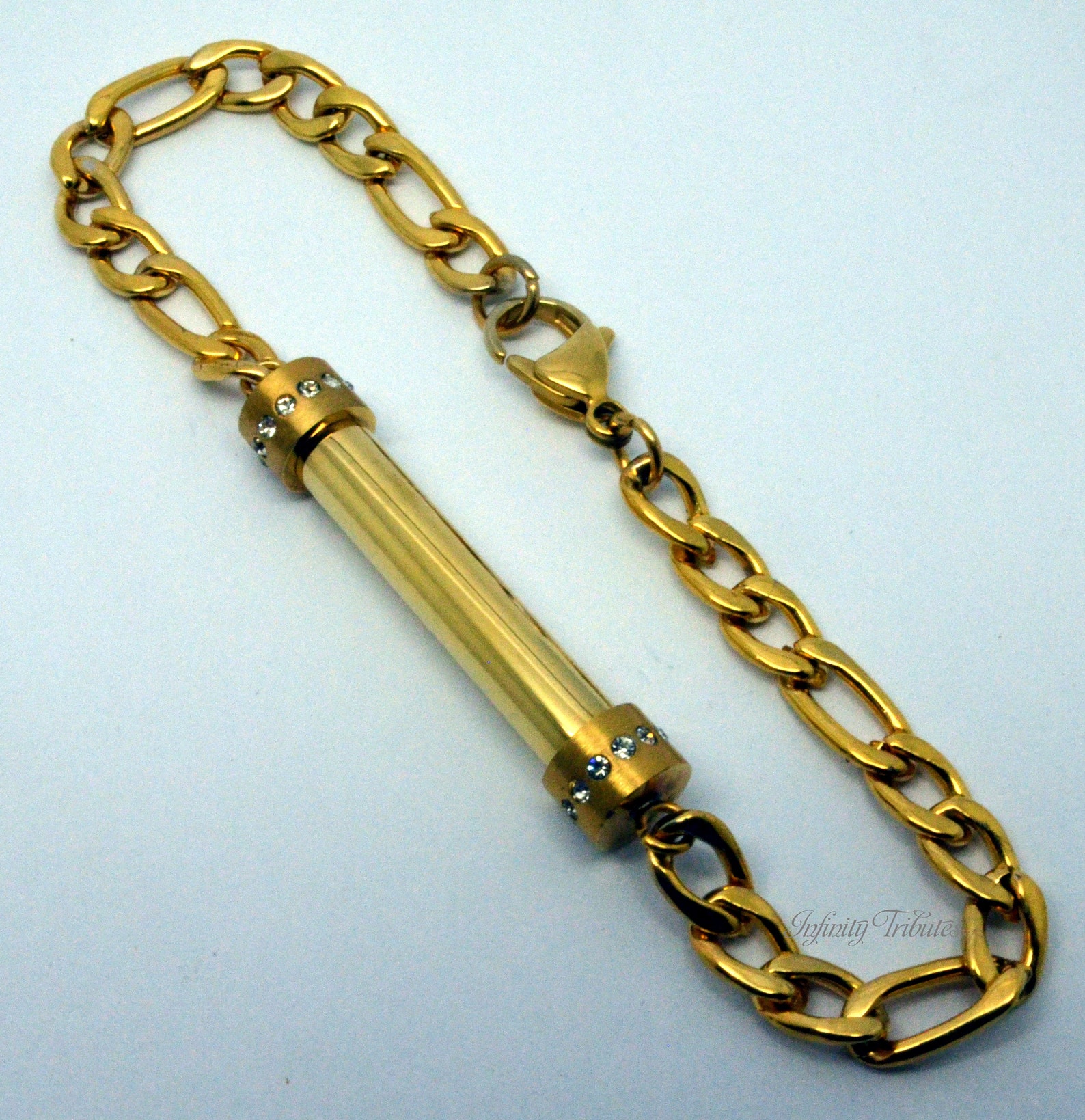 Cremation Urn Bracelet 24k Gold Plated Cylinder Keepsake Etsy