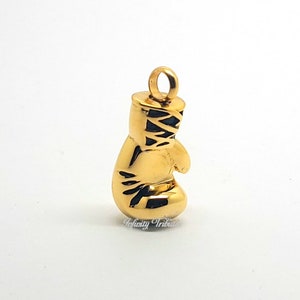 Men's Stainless Steel Gold Plated Double Boxing Glove Charm Pendant – H&J Jewelry GP87