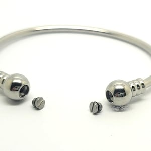 Twin Cuff Cremation Urn Bracelet Adjustable Unisex Keepsake Bangle - Ball Holds Ashes Fur Hair - Memorial Funeral Vial Engraved Personalised