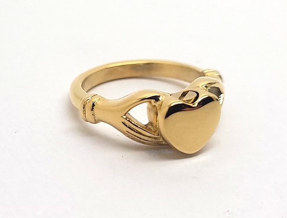 Claddagh Cremation Urn Finger Ring Silver or 24k Gold Plated