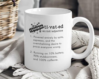 Funny F-Bomb Swear Word Definition Coffee Cup - Rude Office Gift - Sarcastic Coworker Mug