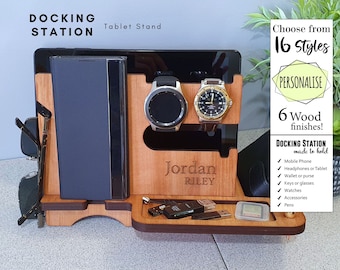Personalised Tablet Docking Station - Phone Stand - Tablet Stand - Men's gift - Woman's gift - Father's Day - Phone Holder