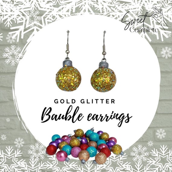 Christmas bauble earrings hotsell