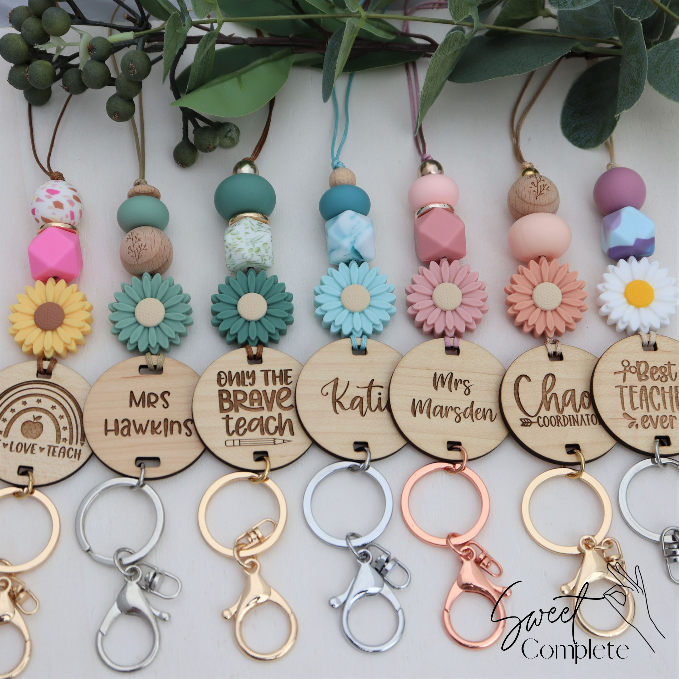 Daisy Personalised Lanyard Daisy Lanyard Teachers Lanyard Etsy Australia