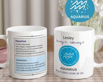 Aquarius Definition Mug | Independent Visionary Astrology Coffee Cup