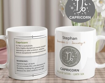 Capricorn Definition Mug | Elite Ambition Astrology Coffee Cup
