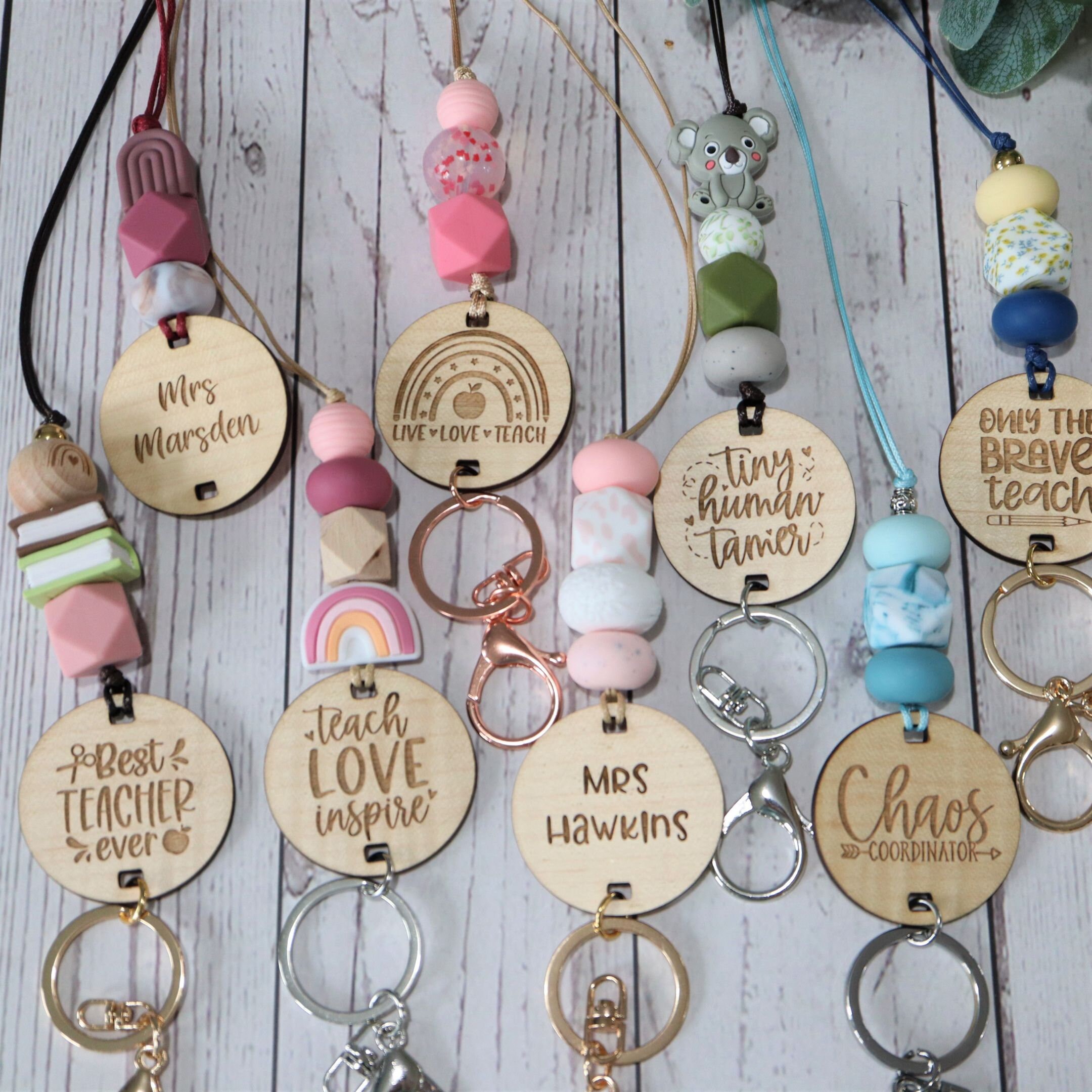 Teachers Quote Name Lanyard Personalised Lanyard Teachers Etsy Australia