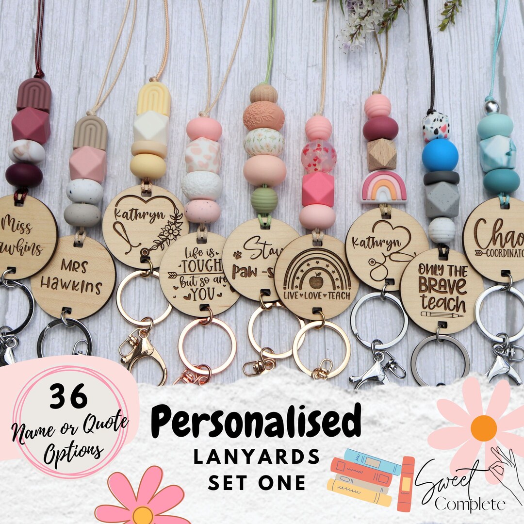 Teachers Quote Name Lanyard Personalised Lanyard Nurse Etsy Australia