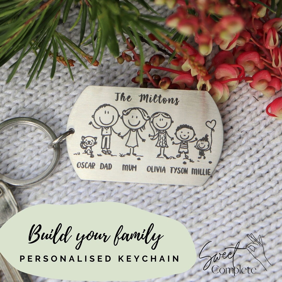 personalised-family-keychain-stainless-steel-family-gift-family