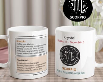 Scorpio Definition Mug | High-Intensity Strategist Zodiac Coffee Cup
