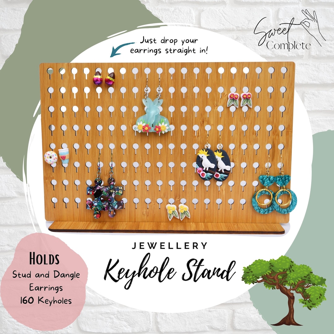 Earring Holder Large Easydrop Keyhole Stand Earrings Etsy