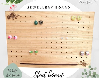Jewelry Display Stud Stand - Stud Earring Stand - Jewelry stand - Earring holder - Earrings display - Wooden Anniversary gift - Woman's gift