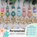Daisy Personalised Lanyard - Daisy Lanyard - Teachers Lanyard - Nurse Lanyard - Teacher Gift - Personalised gift product logo