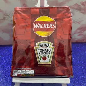 Monedero reciclado / Walkers / Ketchup de tomate / Rojo / Billetera