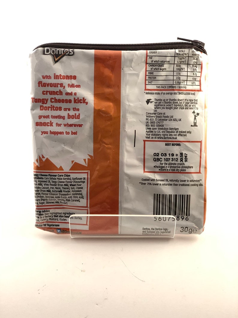 recycled crisp packet bag Doritos Cheese Recycled Packet Purse