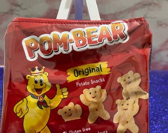 Recycled Packet Purse / Pom-bear / Red / Wallet