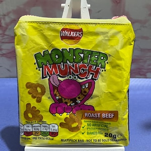 Monster Munch / Recycled Packet Purse / Roast Beef / Yellow