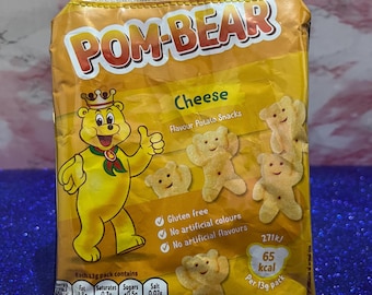 Recycled Packet Purse / Pom-bear Cheese / Yellow / Wallet