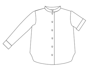 Joseph shirt pattern 2-4-6 years, Mao collar and button placket, - Dauphin-Dauphine, Cortèges de Garance, wedding, groomsman
