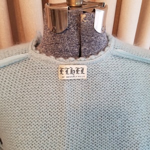 Vintage, 1950's, 1960's, Ethel of Beverly Hills, Excellent Condition, Blue, Mohair, Wool, 3/4 Sleeves, Sweater, Cardigan, Jumper, Jacket image 10