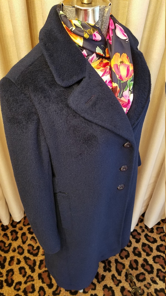 Vintage, 1970's, Apagora,  Rice Coat Co, Navy, Woo