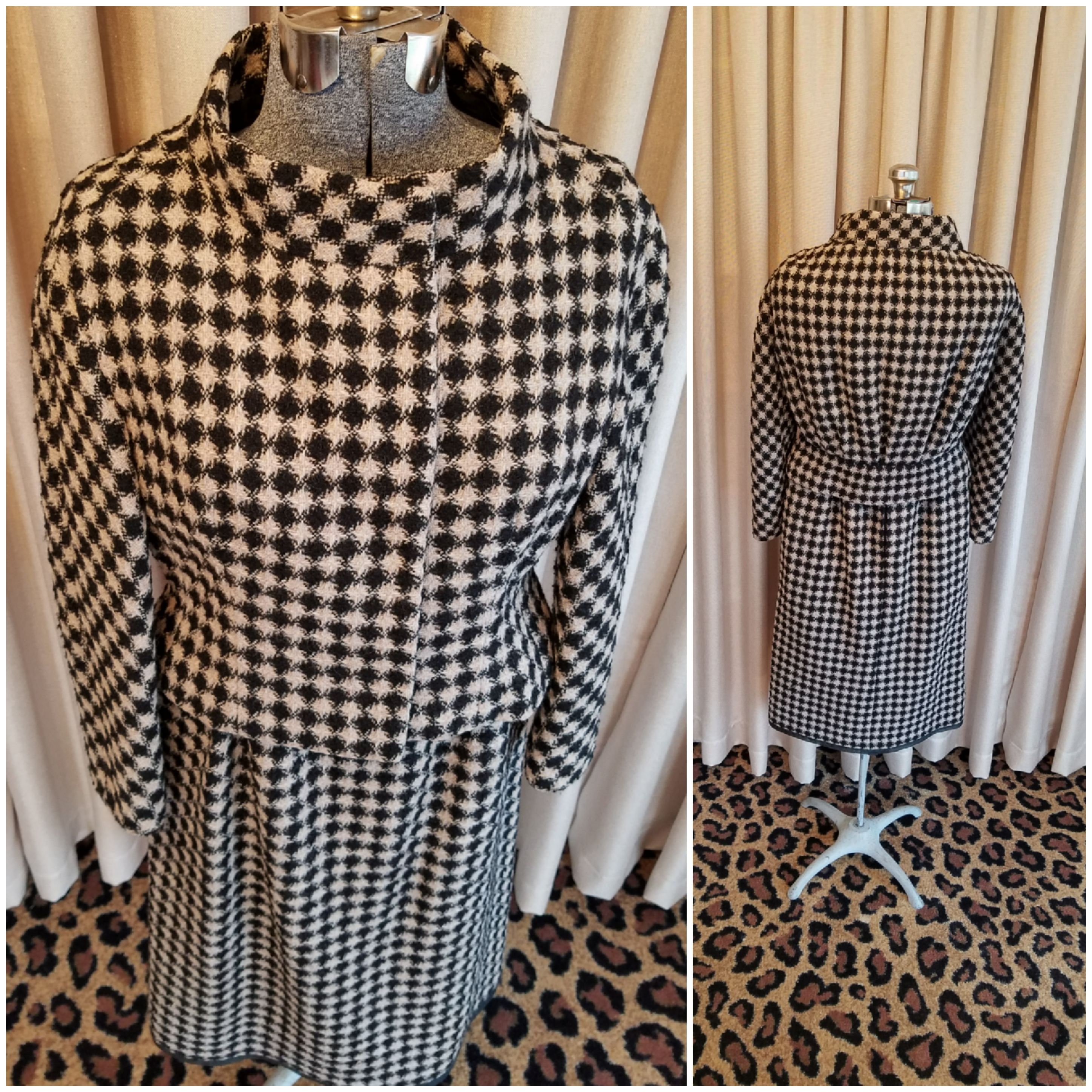 スーツ Mid 1950s Style Glossy DarkBrown Conpora Oversized Blazer - Charcoal