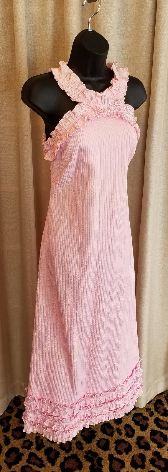 Vintage, 1960s, 60s, Estevez, Dress, Pink, Pintuck