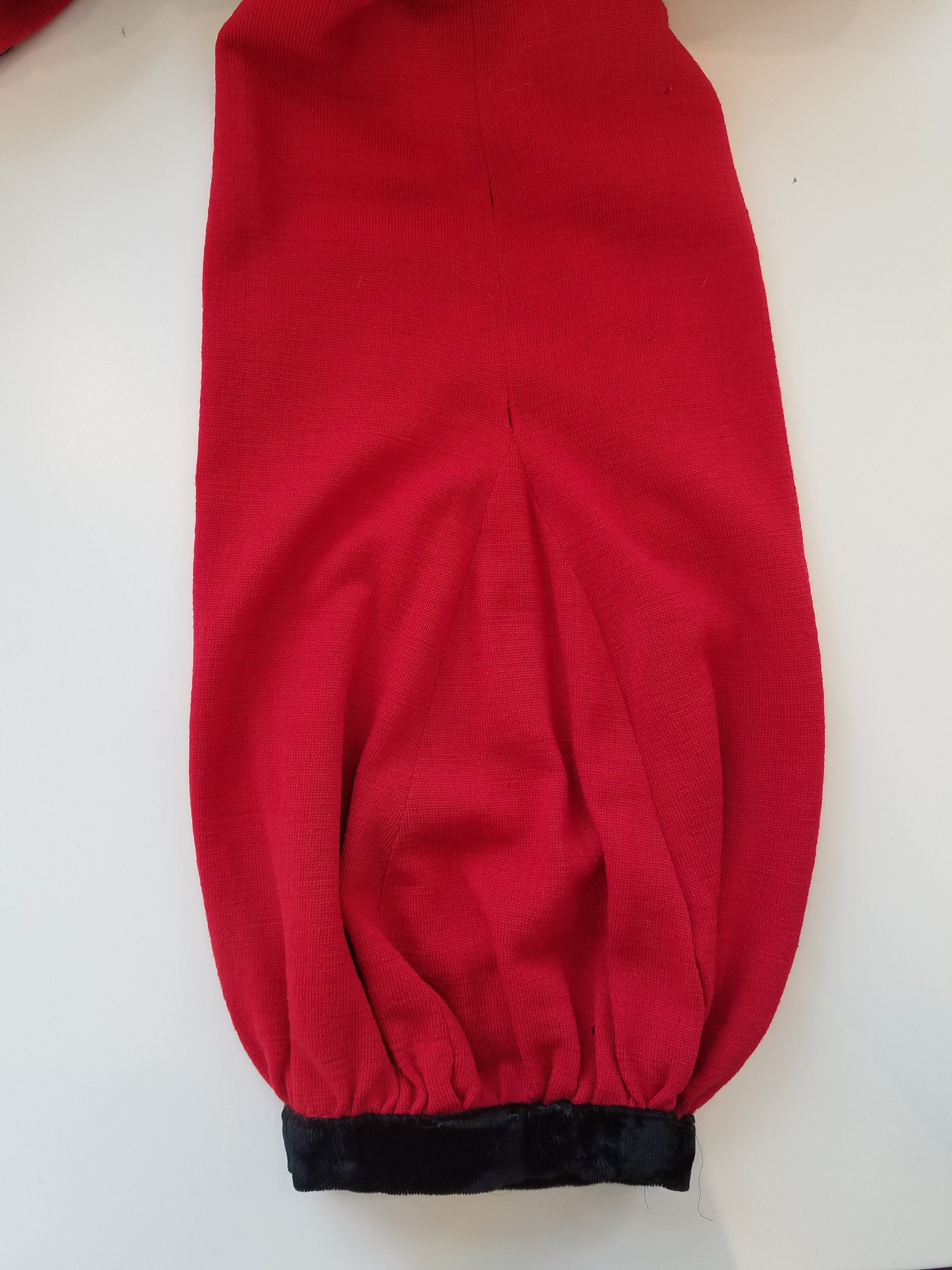 Vintage 1930's 1940's Red Wool Black Velvet - Etsy
