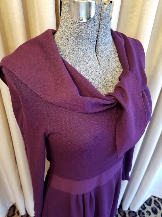 Vintage, 1970's, Giamo, Purple, Long Sleeve, Knit,