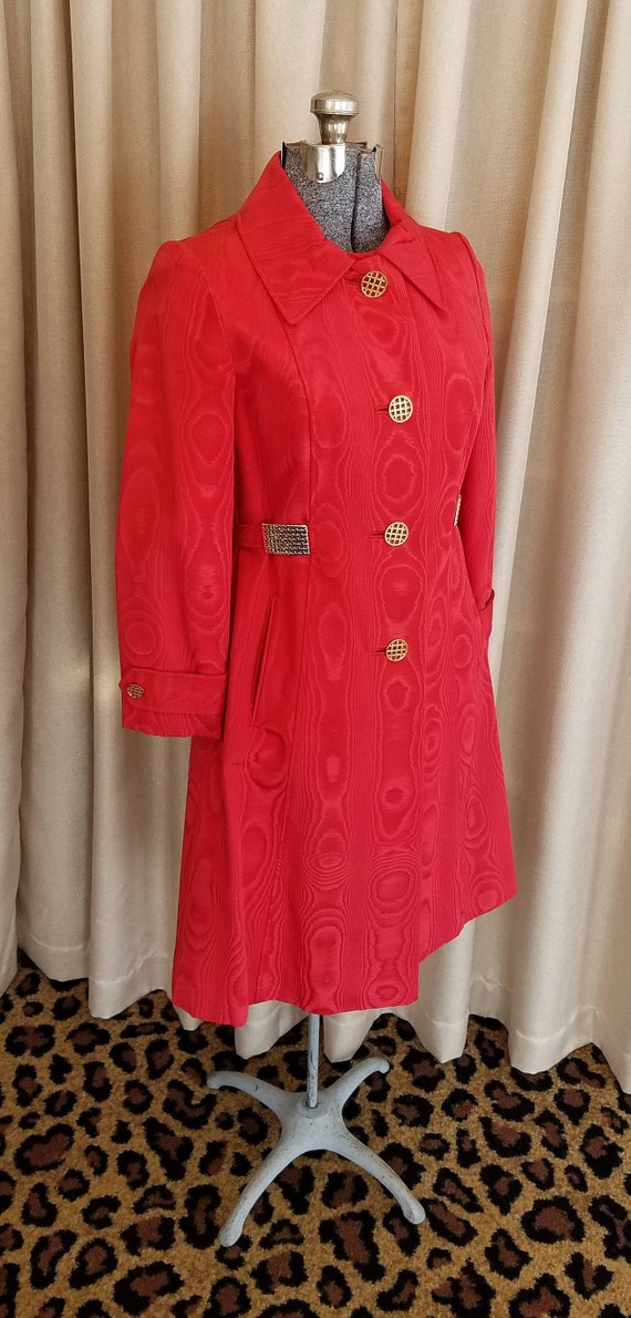 Vintage, 1960s, 1970s, Count Romi, Moire, Red, Go
