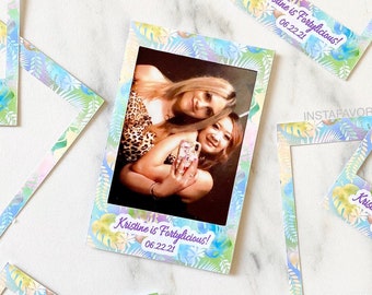 InstaxStick tropical stickers for instax film party favors . Tropical instax mini films. Instax stickers frame / Palm leaves Instax stickers