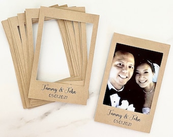 InstaStick Kraft stickers for instax film party favors . Wedding favors for instax mini films. Kraft photo frame for film. Instax stickers