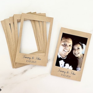 InstaStick Kraft stickers for instax film party favors . Wedding favors for instax mini films. Kraft photo frame for film. Instax stickers