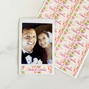 Sticker labels for instax mini films. Personalized labels. Bridal shower party favors. Instax wedding favors. Wedding labels. Wedding favors image 8