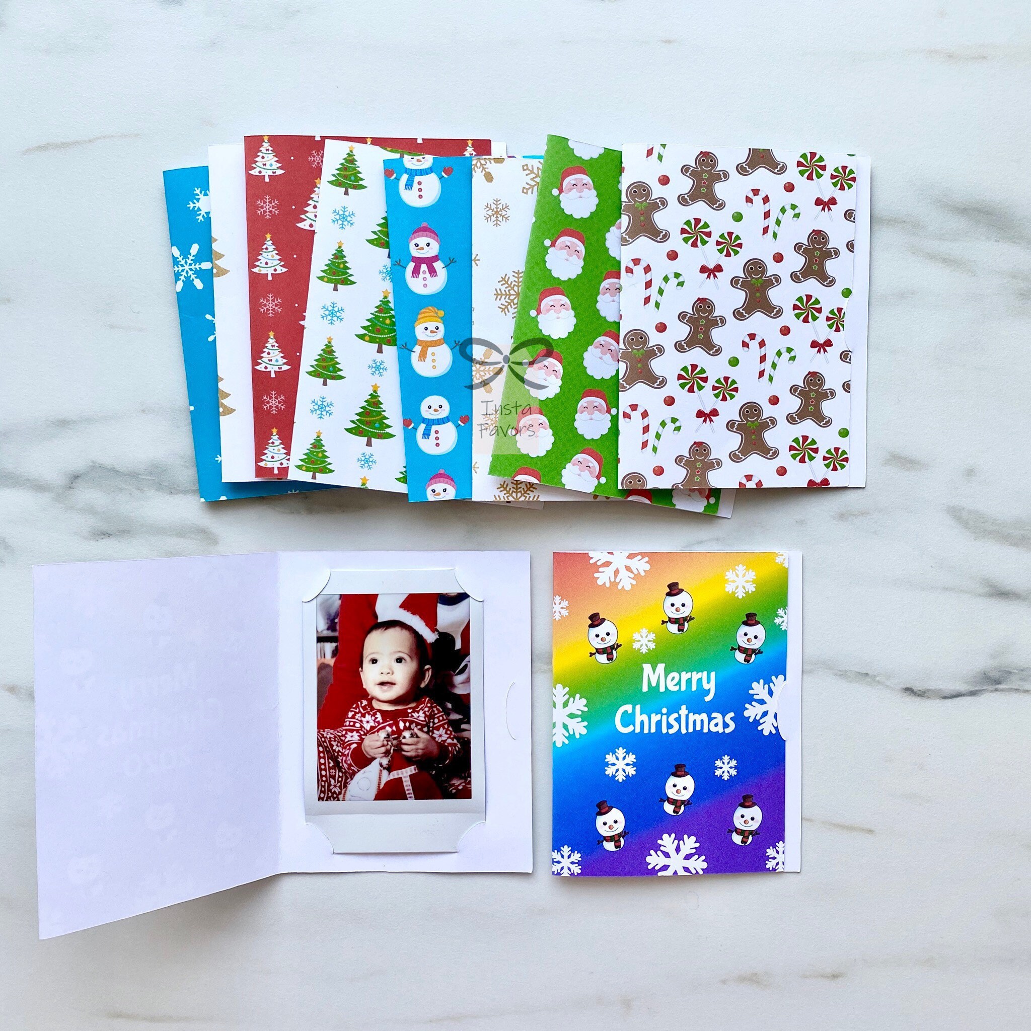 Christmas Instax mini film card holder/ Christmas party favors Etsy