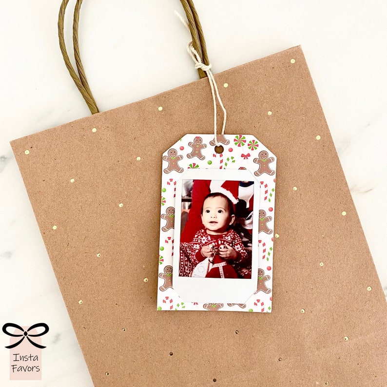 Christmas gift tags / Christmas Ornament photo holder / Instax image 0