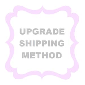 May include: A purple and white decorative frame with the text "Upgrade Shipping Method" in gray.