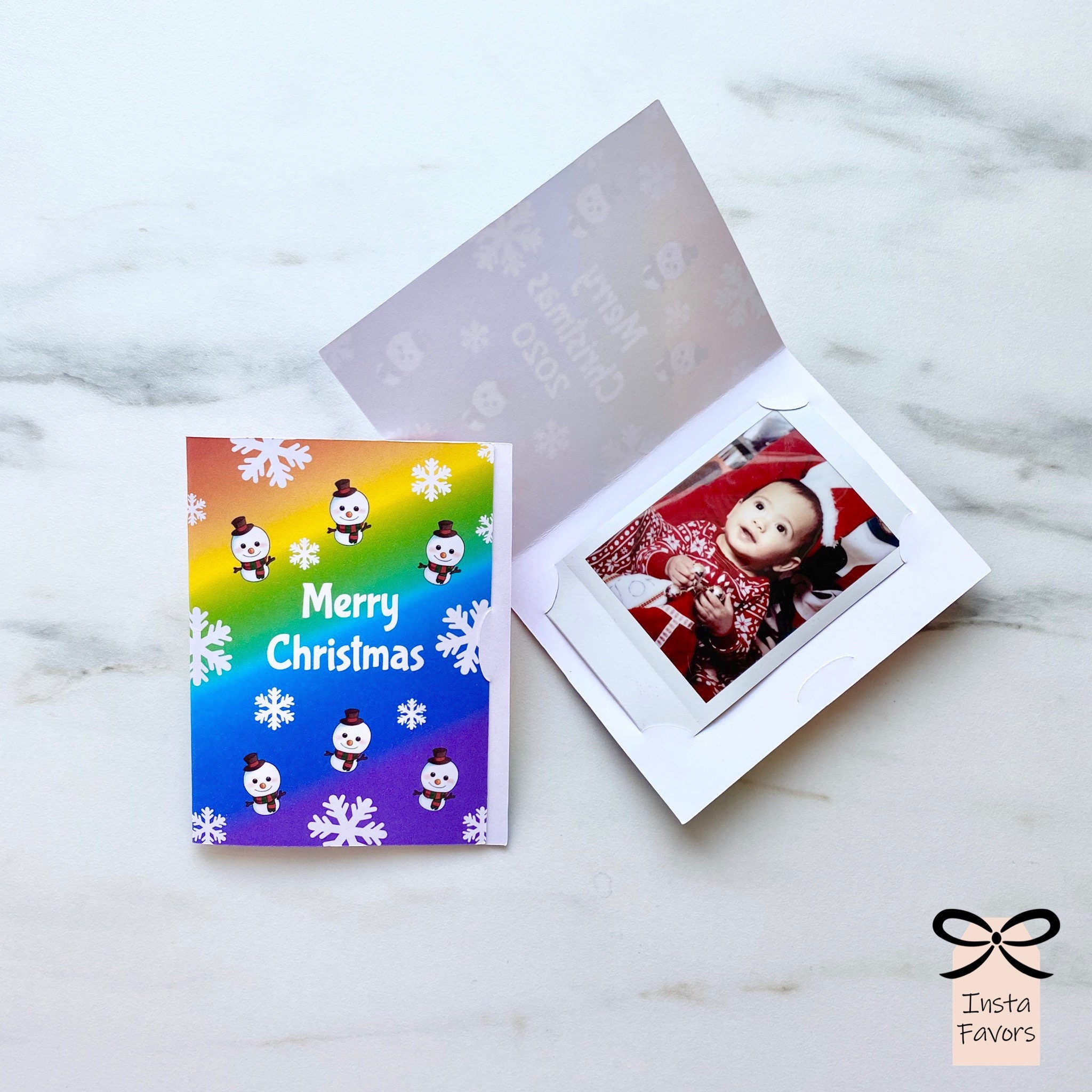 Christmas Instax mini film card holder/ Christmas party favors Etsy
