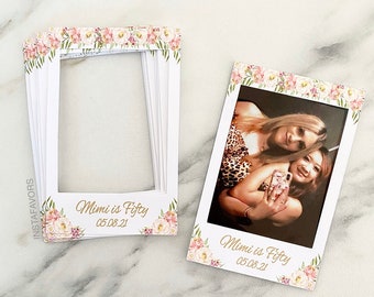 20+ Instax Stickers. Personalized stickers for Instax film wedding favors. Instax mini film party favors. Film stickers. Blush Floral favors