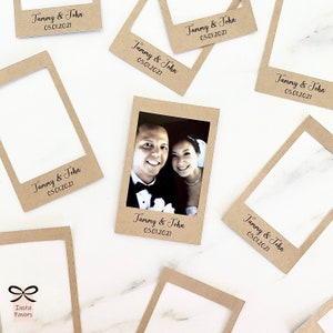 InstaStick Kraft stickers for instax film party favors . Wedding favors for instax mini films. Kraft photo frame for film. Instax stickers image 7