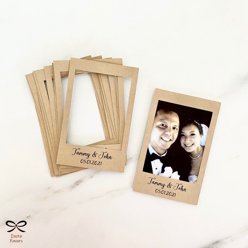 InstaStick Kraft stickers for instax film party favors . Wedding favors for instax mini films. Kraft photo frame for film. Instax stickers image 6