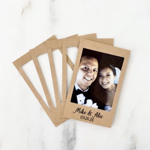 InstaStick Kraft stickers for instax film party favors . Wedding favors for instax mini films. Kraft photo frame for film. Instax stickers image 2