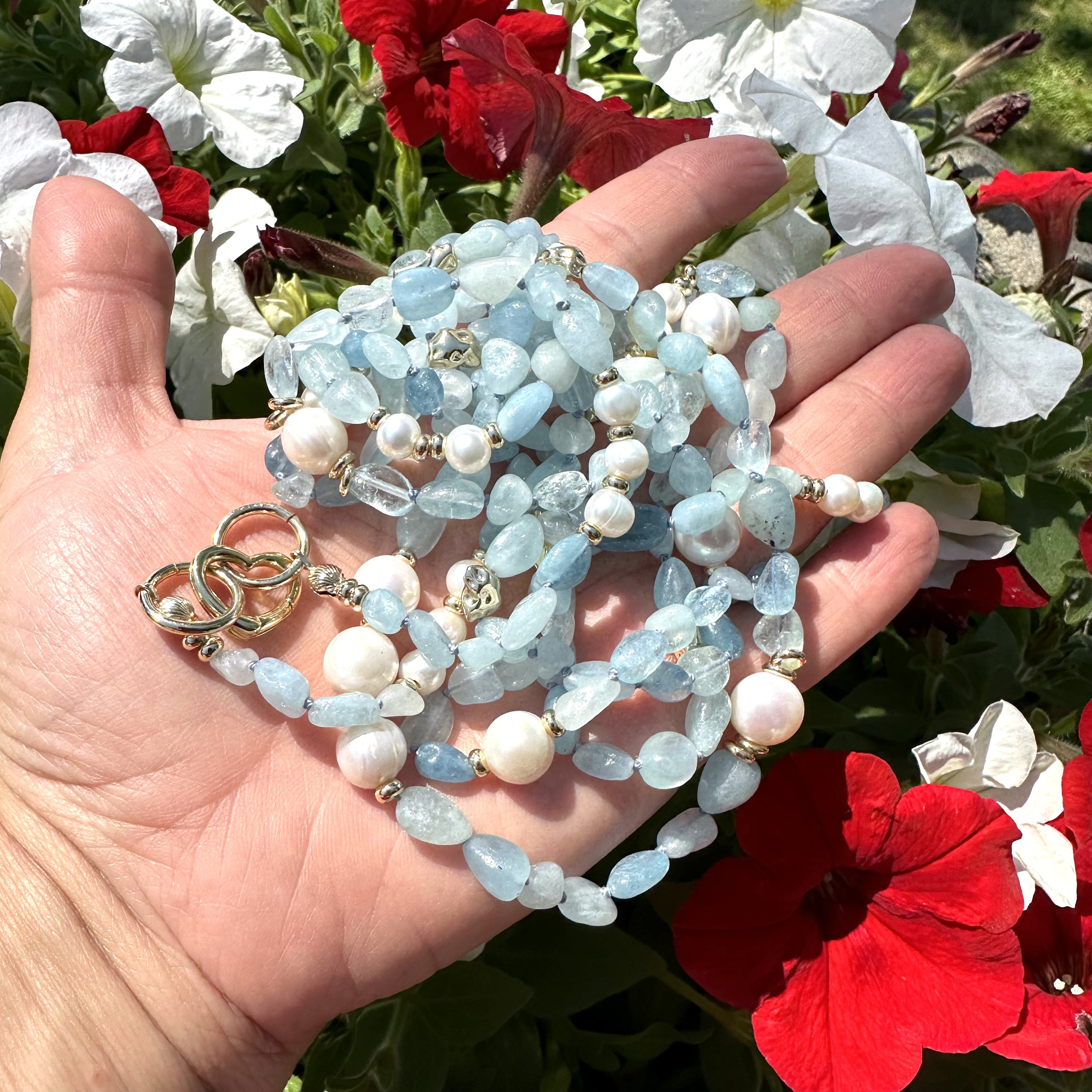 Hand Knotted Baroque Blue Aquamarine & Freshwater Pearl Necklace, 65in Long Layered Necklace, Gold Plated, Unique Jewelry Gift for Her - Etsy Hand Knotted Baroque Blue Aquamarine & Freshwater Pearl Necklace, 65in Long Layered Necklace, Gold Plated, Unique Jewelry Gift for Her - Etsy